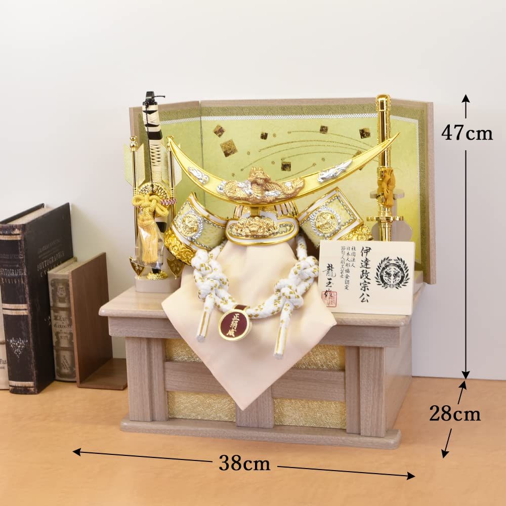 五月人形】端午の節句新品白兜シルバー伊達収納飾りおしゃれ