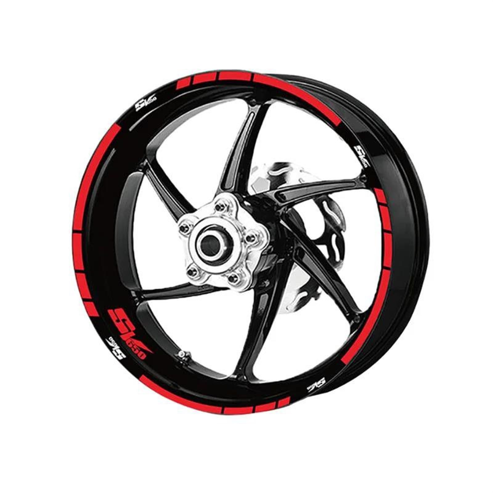Motorcycle Wheel Stickers Reflective Decals Rims for Suzuki SV650 SV 650 SV650S 650S(Style 2)