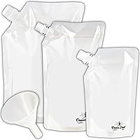 Vista 8 de Juego de envases Cruise Flask para viaje ocultables y reutilizables, para llevar alcohol a donde sea., Transparente