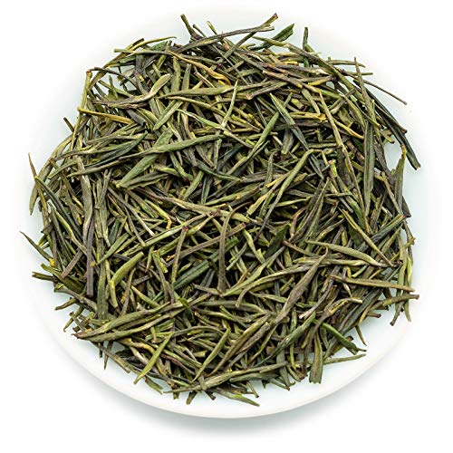 Oriarm 100g / 3.53oz Mount Emei Zhu Ye Qing Green Tea Loose Leaf - Bamboo Leaf Green Tea Leaves - Chinese High Mountain Tea - Yuqian 1st Grade - Brew Hot or Iced Tea