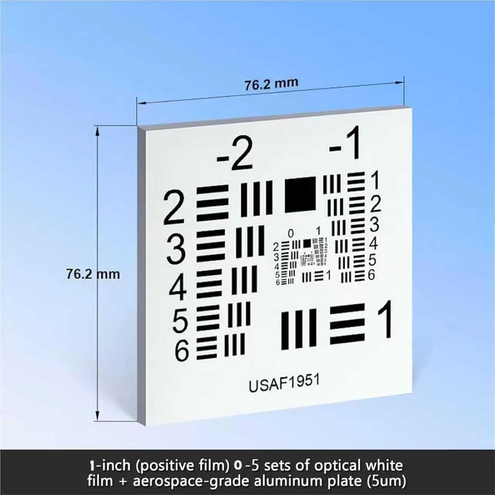 Testdiagramm für räumliche Auflösung für optisches Mikroskop, Kalibrierplatine für genaue Sehprüfung, Positiv/Negative Filmkarten zur Qualitätssicherung