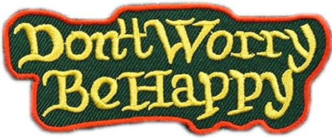 Amazon 刺繍アイロンワッペン アップリケ パッチ Don T Worry Be Happy ドントウォーリー ビーハッピィー スラング 英語 単語 アメリカ 名言 糊付き 手芸 装飾材料 通販 アメカジ アメリカン グリーン ワッペン アップリケ 通販
