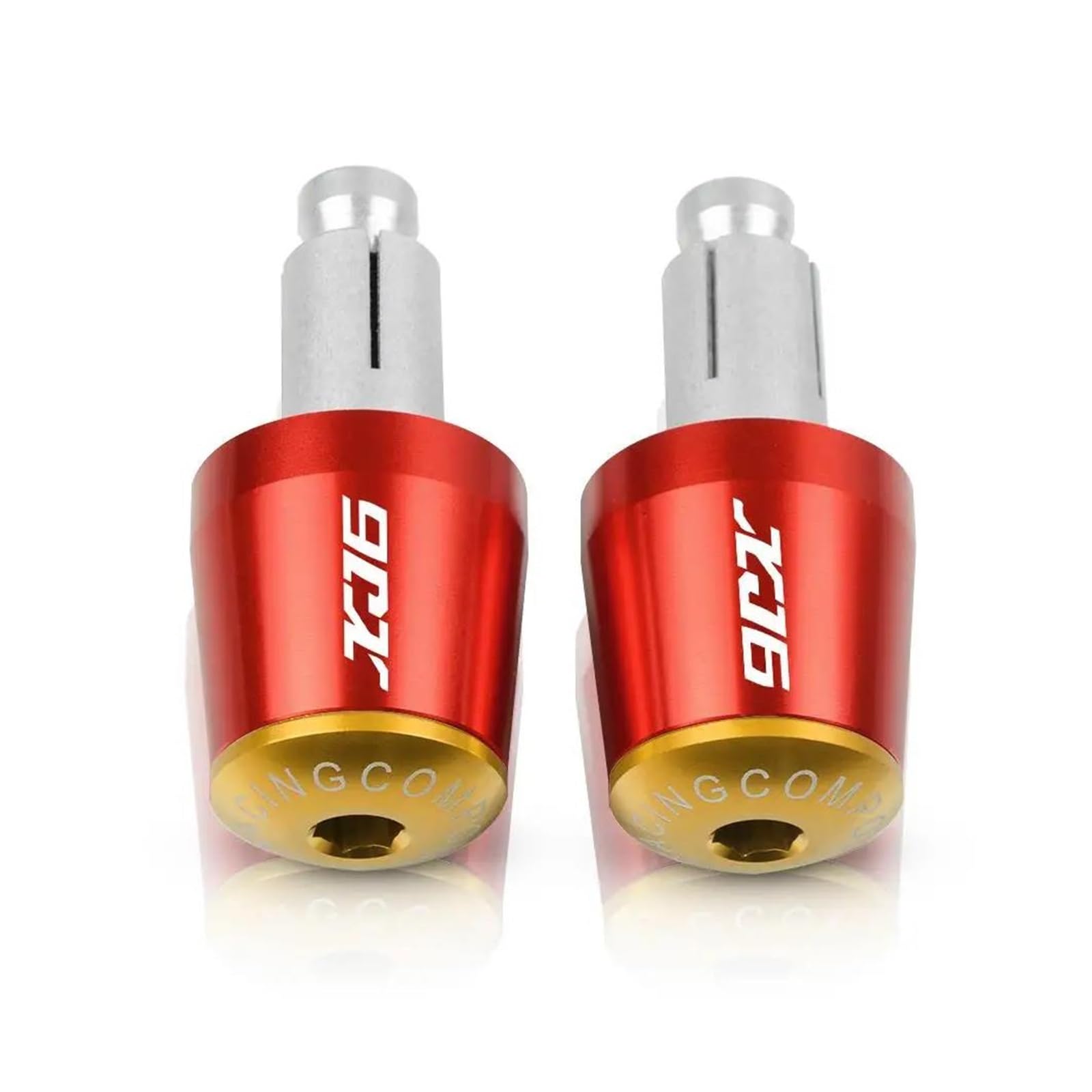 Poignées de guidon 22mm pour XJ6 Diversion 2009-2013 embouts rouge et or
