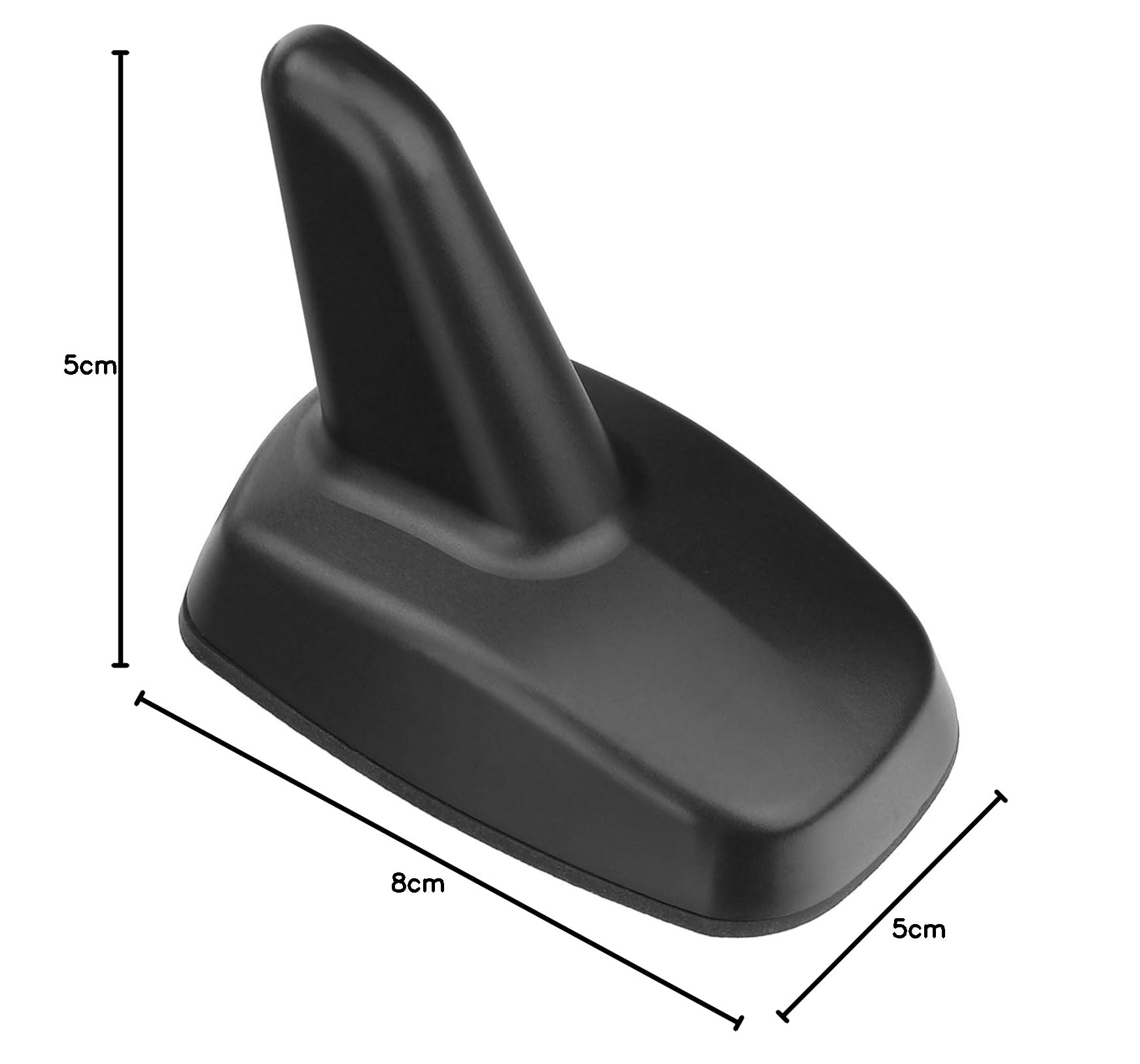 Bingfu Antena Radio Coche Tiburón Shark Fin FM/Am, Alta Gain 17-23 dB, IP65 Resistente al Agua, 9-16 V CC, Cable de 5 Metro, Compatible con Coches, Camiones, Autocaravanas y SUV, Color Black