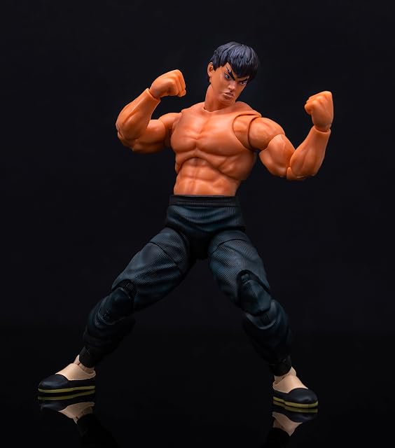 Foto 7 de 7 de Jada - Street Fighter II FEI-Long, Figura Articulada 15cm, con Manos y Cabeza Intercambiables, Accesorios…