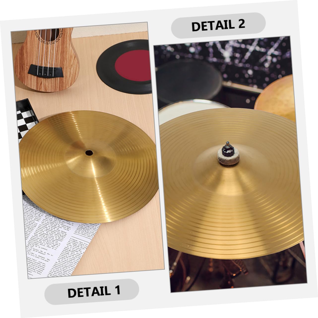 ibasenice Cymbals Drum Set Cymbal Metal Cymbal Practice Jazz Drum Crash Cymbal 6 Inches