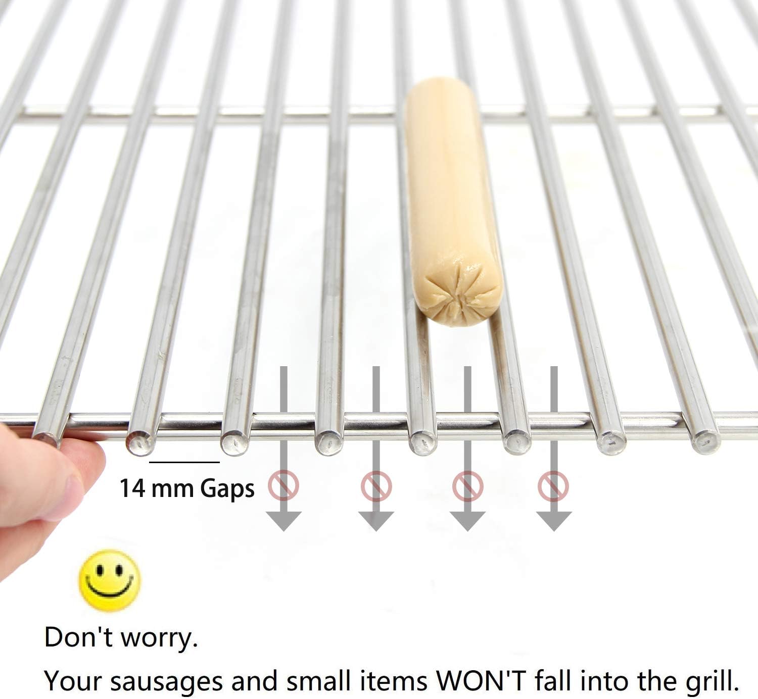 Hongso 7528 19.5 Inches #304 Stainless Steel Cooking Grill Grates Replacement for Weber Genesis E and S Series 300 E310 E320 S310 S320 Gas Grills, 2-Pack SCG528 : Patio, Lawn & Garden