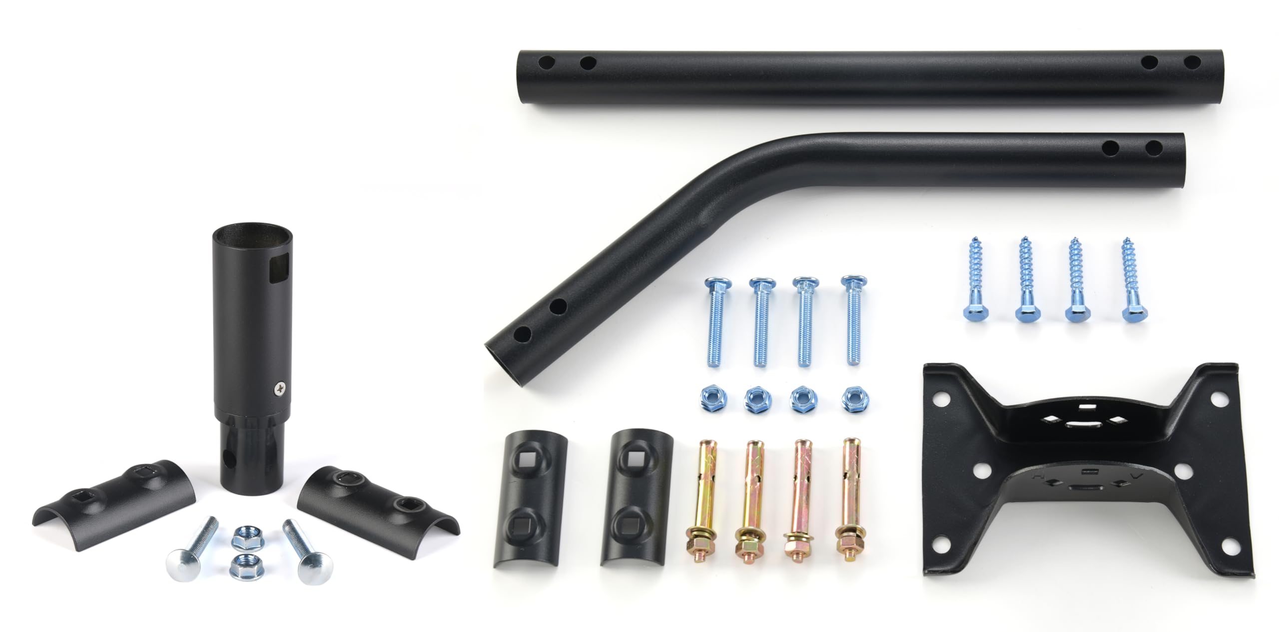 Universal Adjustable Mount Pole with Pivot/Lock Bracket & J-Pole Mast - Wall/Eave/Roof Mount for Antennas, Weather Stations, WiFi Extenders (1 1/4" OD