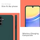 YATWIN Silicone Back Case for Samsung Galaxy A15, Soft-Touch Phone Back Cover for Samsung Galaxy A15 - Dark Green gallery image
