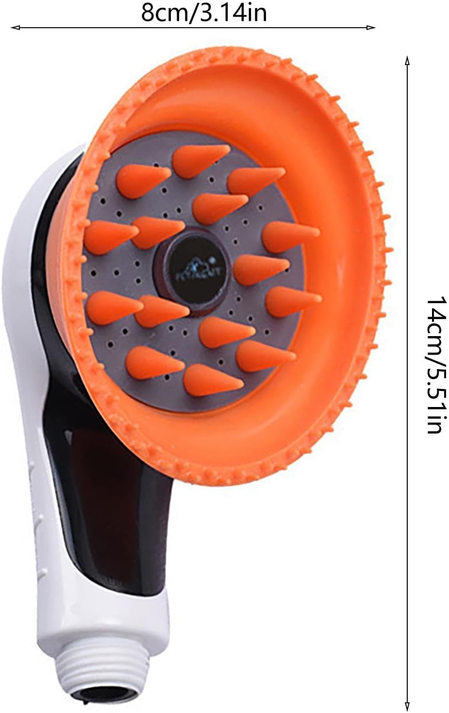 ペットバススプレー、ゴム製ハンドヘルドビデスプレーホースペットシャワーヘッド、長い短い髪の犬猫用シャワーブラシヘッド、ペット猫犬バス