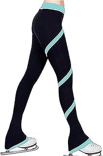 Youthful flying Chaqueta de Patinaje Artístico para Mujer y Niña Pantalones de Gimnasia(Size:XL,Color:Azul Claro)
