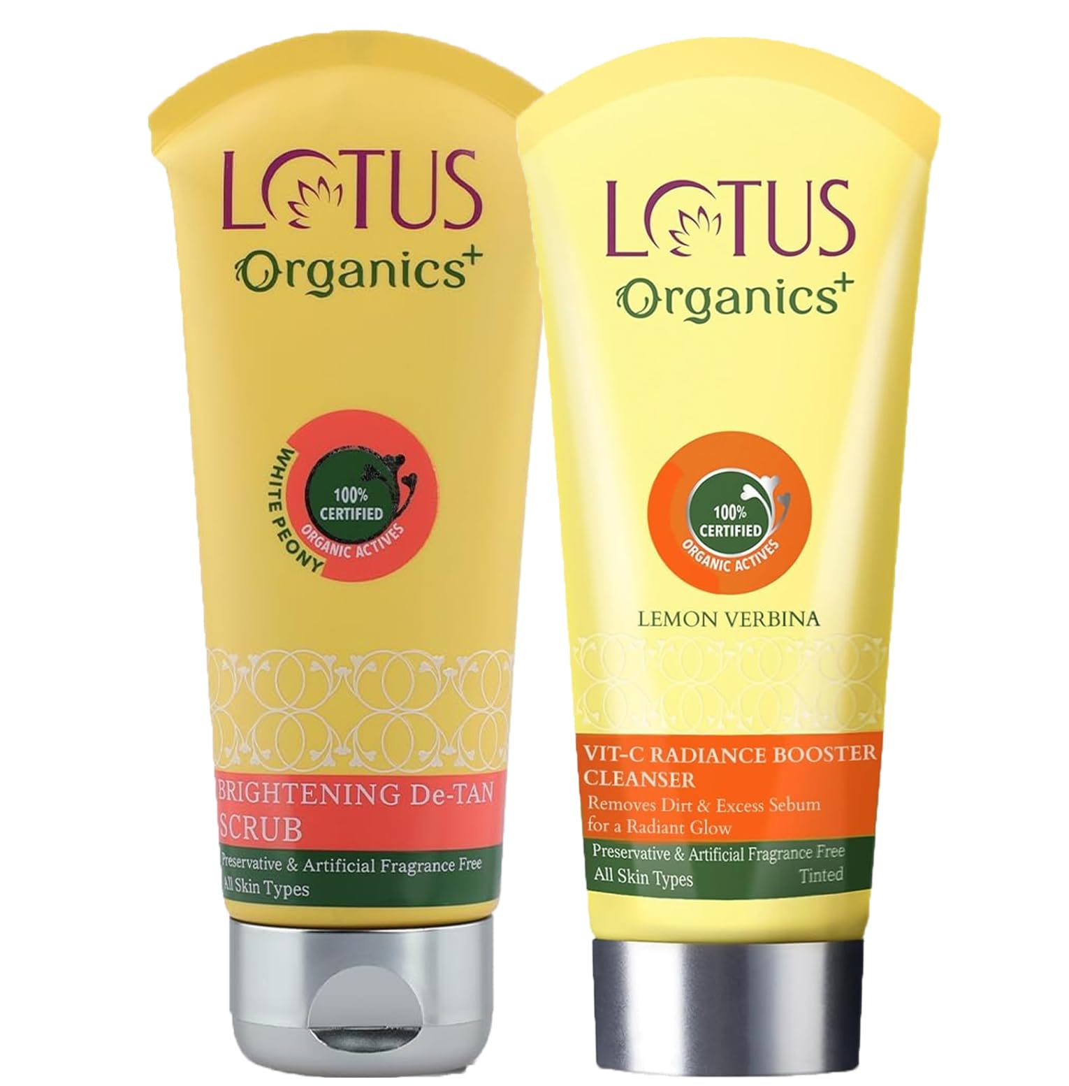 Lotus Organics+ Brightening De-Tan Face Pack 100G+Vitamin C Radiance Booster Face Cleanser 100gm-image-15