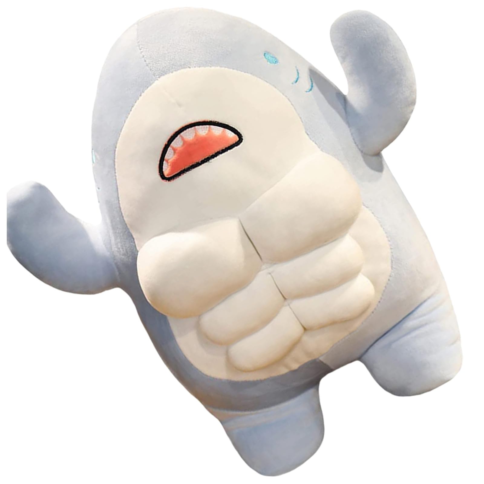 Muñeco de Tiburón de Peluche Azul 40cm, Suave y Adorable | Relleno de Algodón Pp, para Mesa y Estantería, Portátil Diseño Sencillo