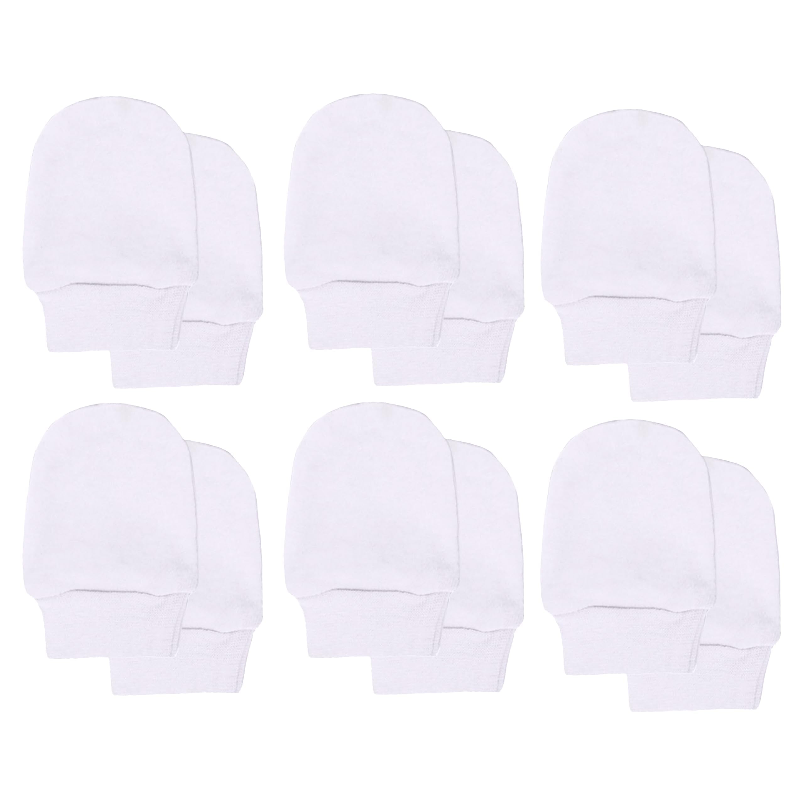 Soft Touch Baby Girls' Super Soft Anti-Scratch Mittens (White, 4 Packs) — view 8