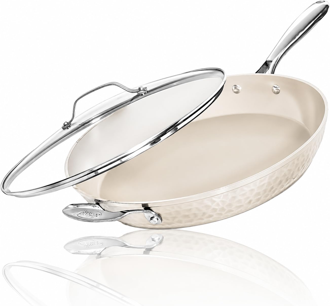 Gotham Steel Hammered 14 inch Frying Pan