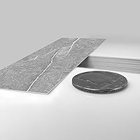 Vista 7 de 16 piezas de 4x8 pulgadas de azulejos de salpicaduras para pelar y pegar para cocina, baño, RV, engrosados con capa intermedia de espuma, gris