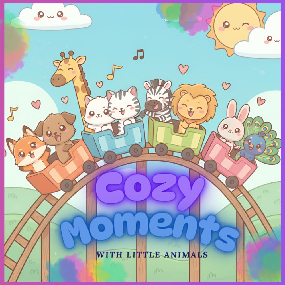 Cozy Moments With Little Animals: Educational coloring pages with cozy animals for children 3-12, More than 50 illustrations of adorable animals in cozy scenes