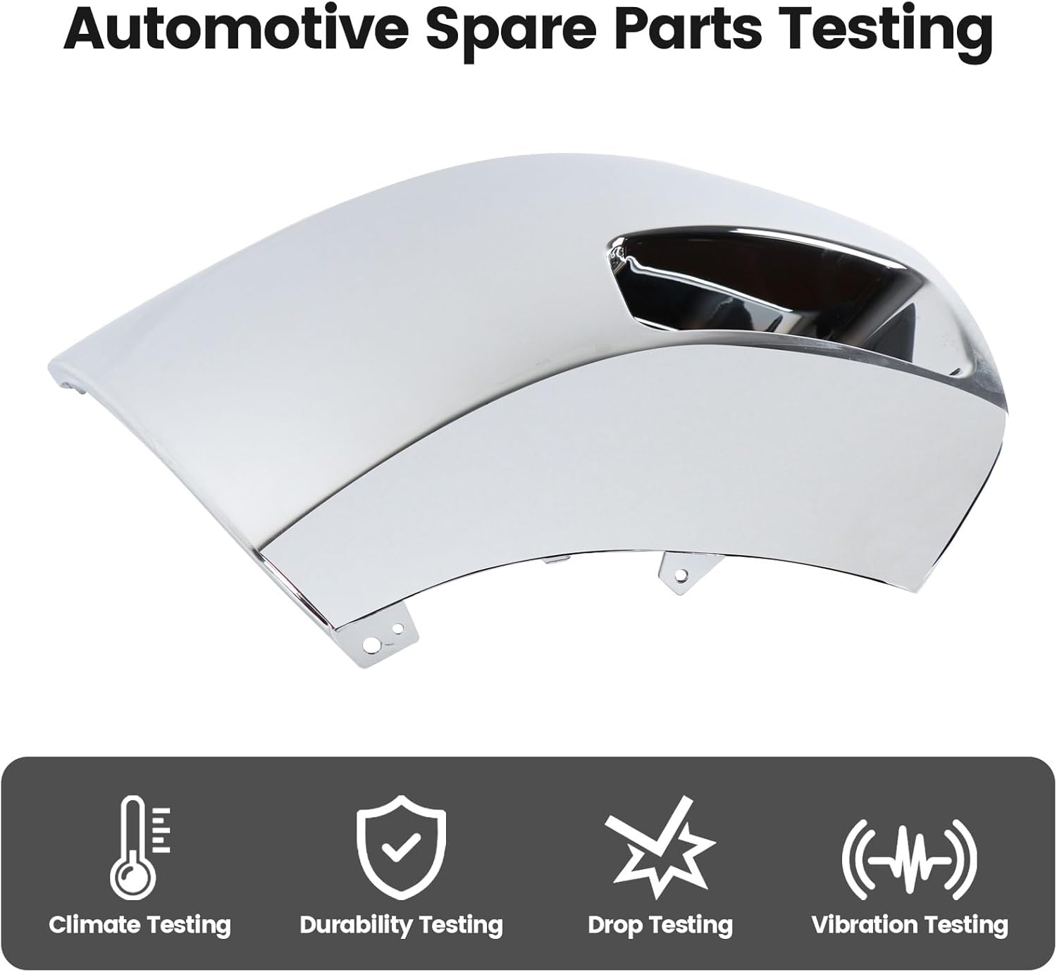 Front Bumper End Cap Set Compatible with Chevy Silverado 2500HD 3500HD 2007-2012 Front Bumper Face Bar End Caps Driver Passenger Side Left Right Hand Replace:GM1016108 15839251 GM1017108 15839252