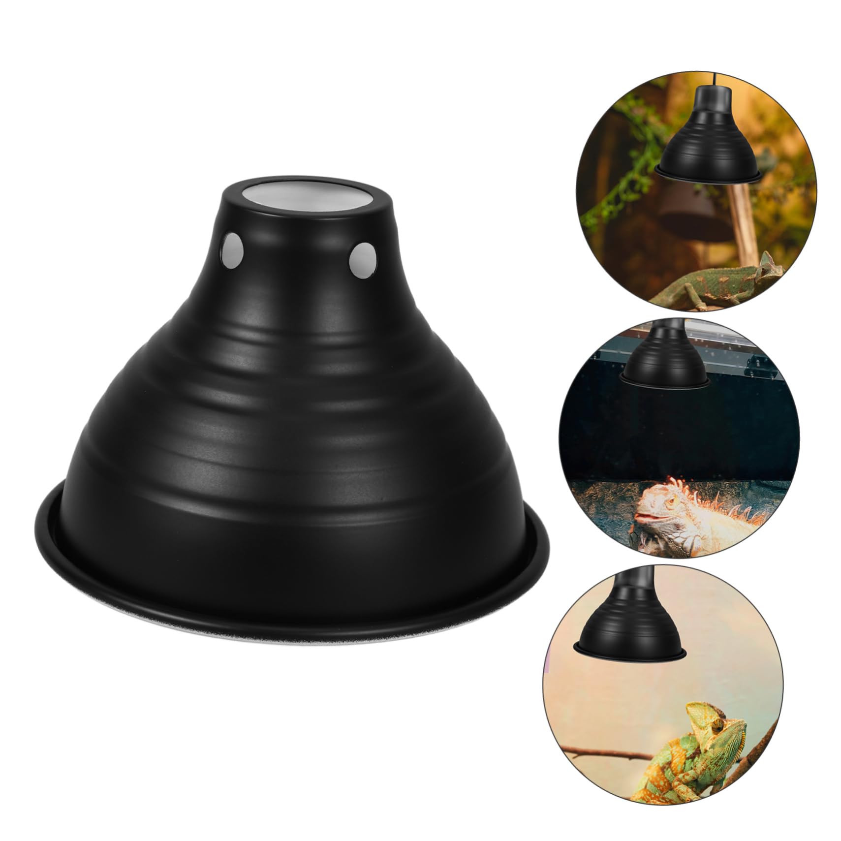 Ciieeo 5 Piezas luminarias para Reptiles Linterna LED Recargable luz de Calor para Reptiles Calentador Reptiles Accesorios de iluminación para Reptiles Bombillas Pantalla de Reptil Black