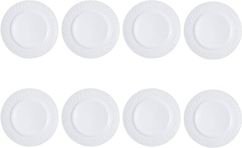 Miniatura 8 de Pfaltzgraff Sylvia - Juego de vajilla de 32 piezas en color blanco, servicio para 8, platos, cuencos y tazas de gres resistente, aptos para