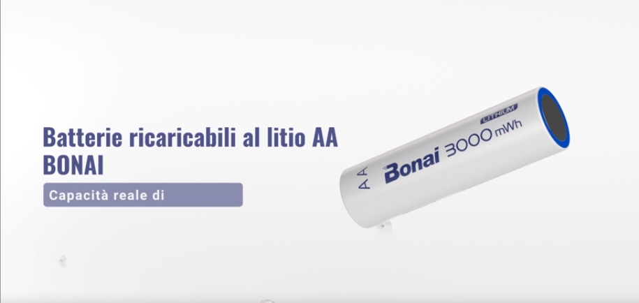 thumbnail: BONAI Oplaadbare D-batterijen 10000mAh - Set Van 4, 1,2V, NiMH, Lage Zelfontlading