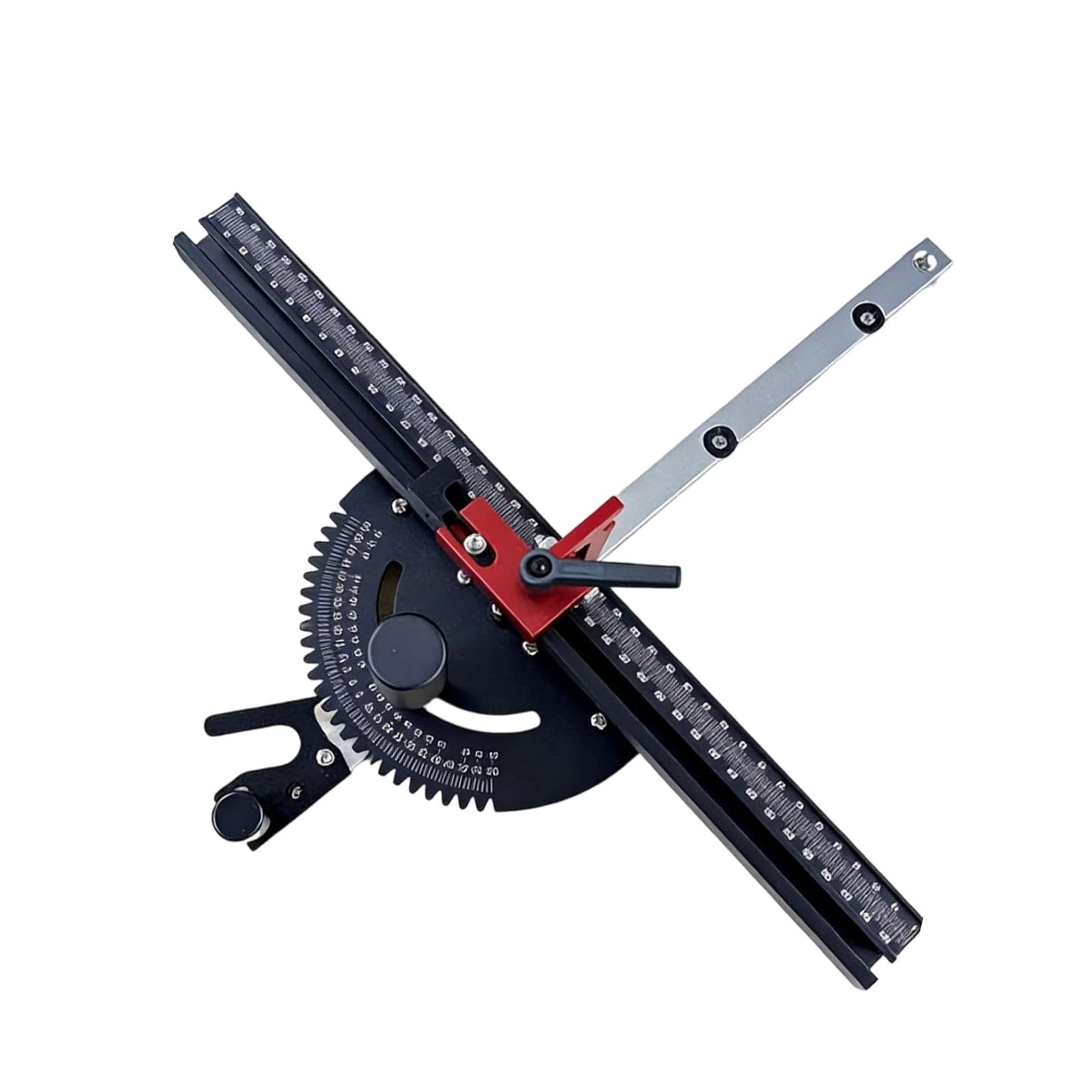 Exact Aluminum Miter Guide with 27 Location Stops and Standard Attachment Bracket for Woodworking Milling Machine Miter Gauge