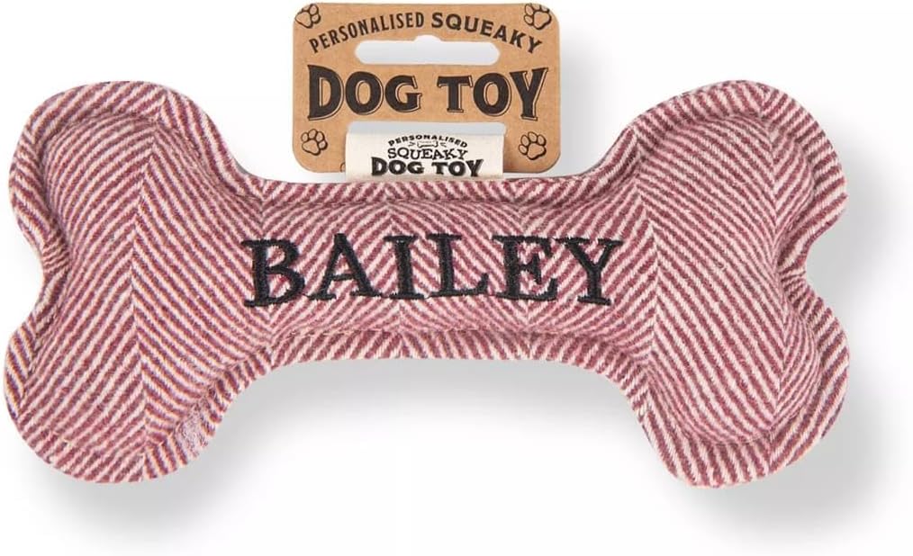 History & Heraldry Squeaky Bone Toy [Names A – J] Bailey
