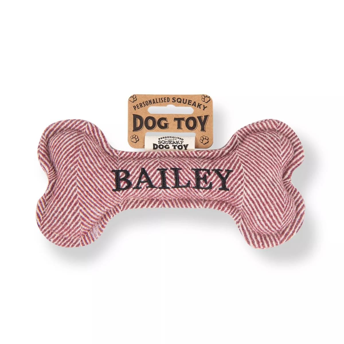 History & Heraldry Squeaky Dog Toy (Bailey), Natural