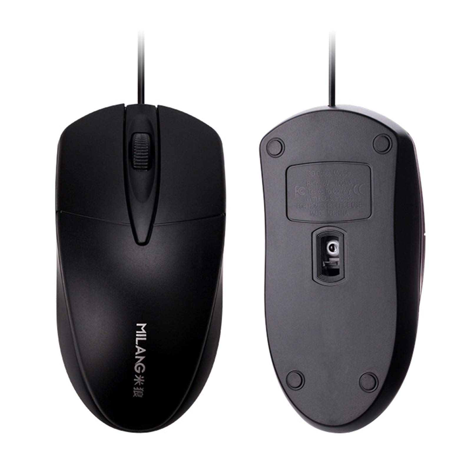 10 set di mouse da gioco USB ottico da 1000 DPI a 3 pulsanti, mouse da gioco per computer portatili e PC