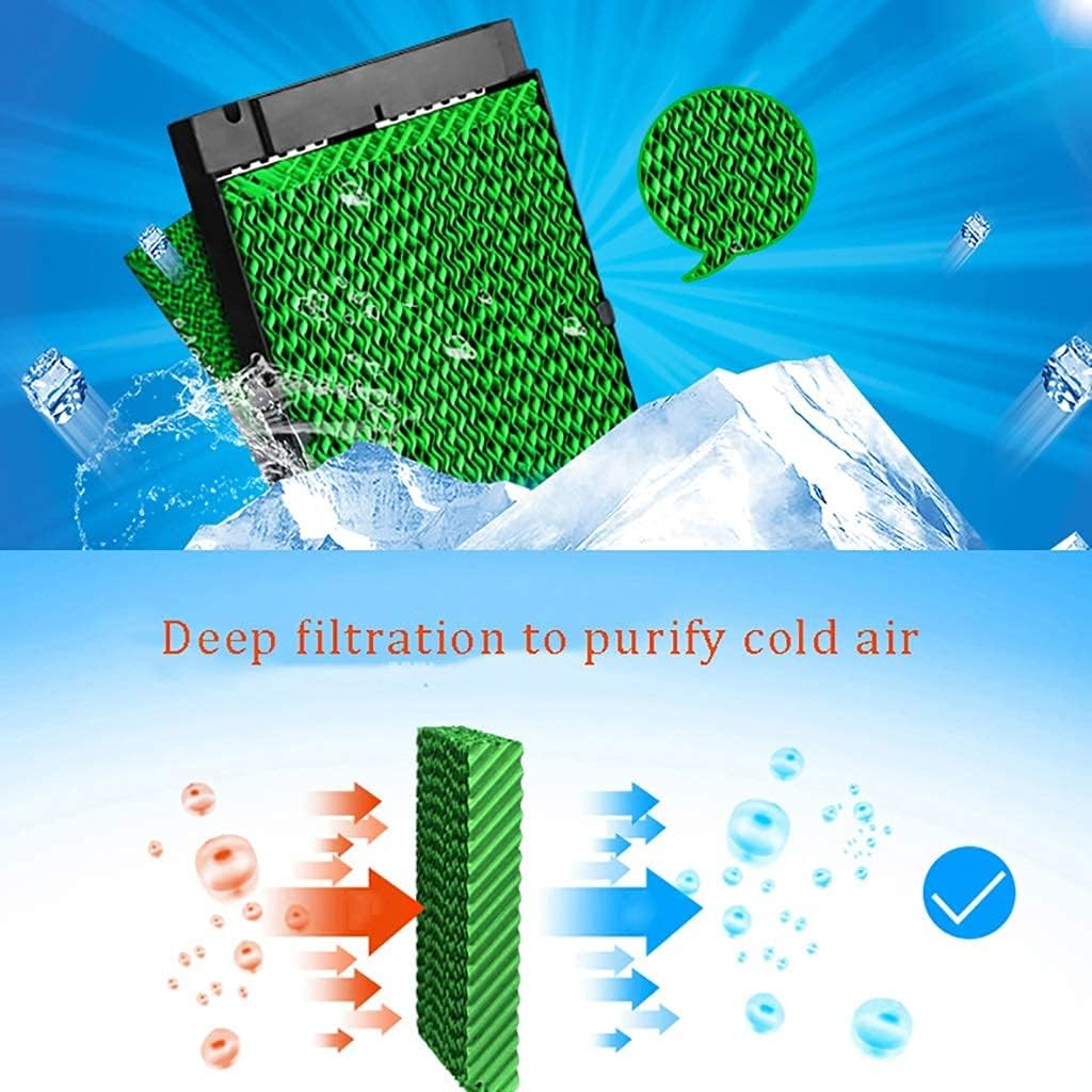 Air Cooler for Home Office Cold hot Air Conditioner Household Mobile Air Cooler Purification Humidification 8h Timer 3 Wind Speed 7L Water Tank 4 in 1 Water Cooling Silver Black