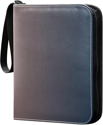 Vista 13 de Carpeta de tarjetas morada con 4 bolsillos, 400 bolsillos con 50 fundas extraíbles, álbumes de tarjetas intercambiables, carpeta de tarjetas