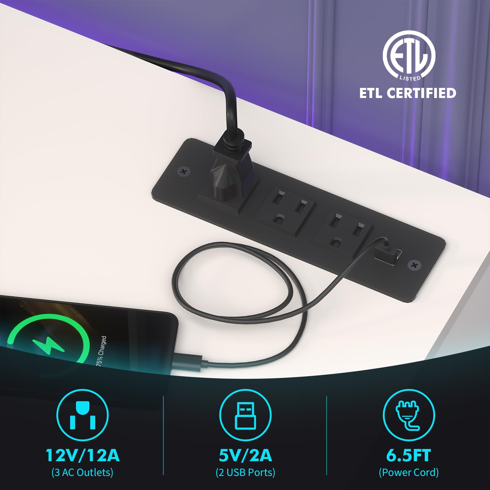 Kucreiheat Electric Fireplace TV Stand with Led Lights and Outlets-Entertainment Center for Up to 80 inch TV-Modern TV Console for Living Room with Storage Cabinet, White