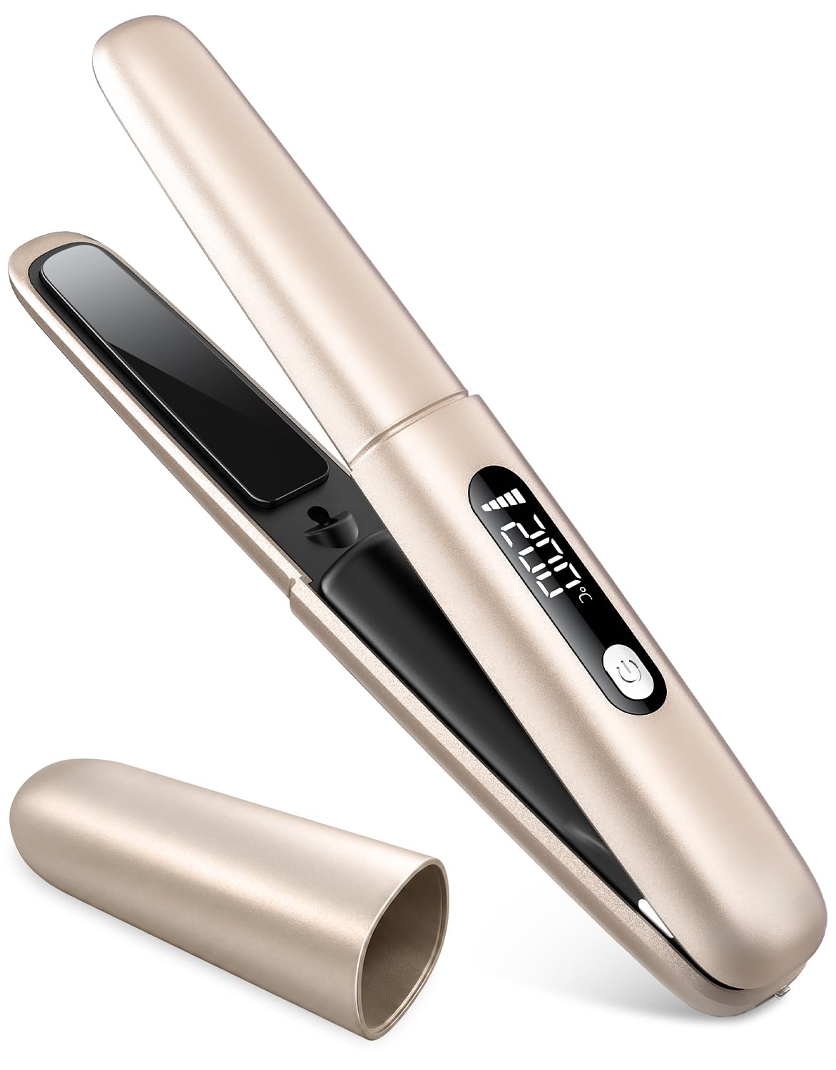充電式 ストレートヘアアイロン シルバー Amazon | ヘアアイロン コードレス 【25秒急速加熱・LCD表示