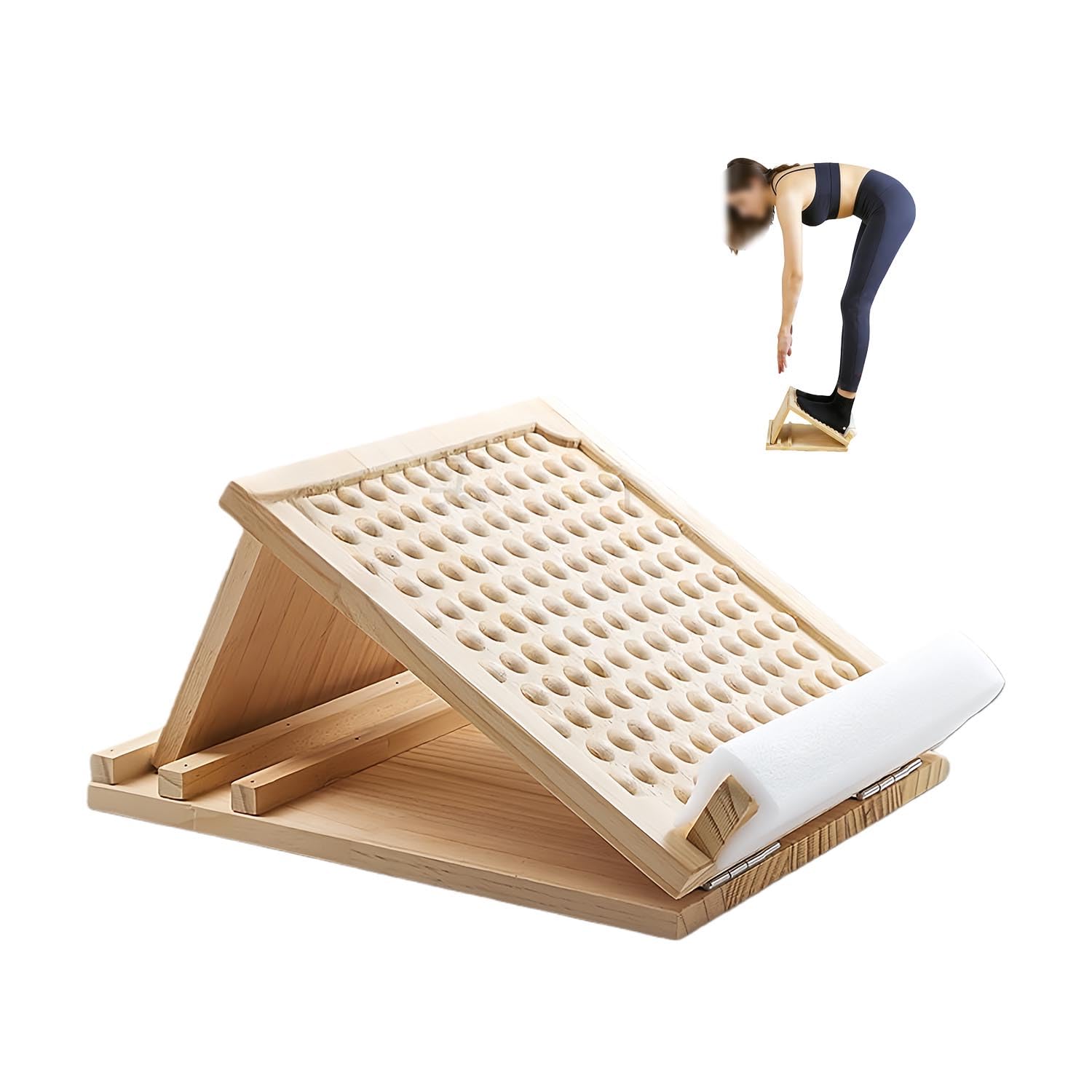 Pedana inclinata in legno, 4 angoli di inclinazione, regolabile, per allungamento, equilibrio, allenamento
