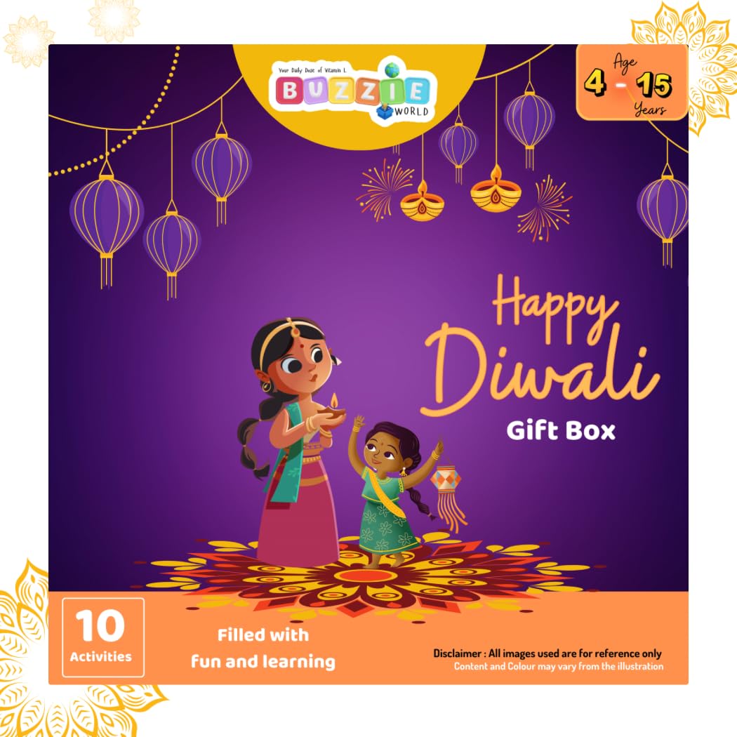 Buzzie - Happy Diwali Gift Box | 10 Activities Included | Gift Box for Kids | Activity Boxes for Kids, Craft Kit for Kids, Educational Kit, Fun & Learning Activity Kit | Age 4-15 yrs | Activity kit (B0DHSX9941) Amazon Price History, Amazon Price Tracker