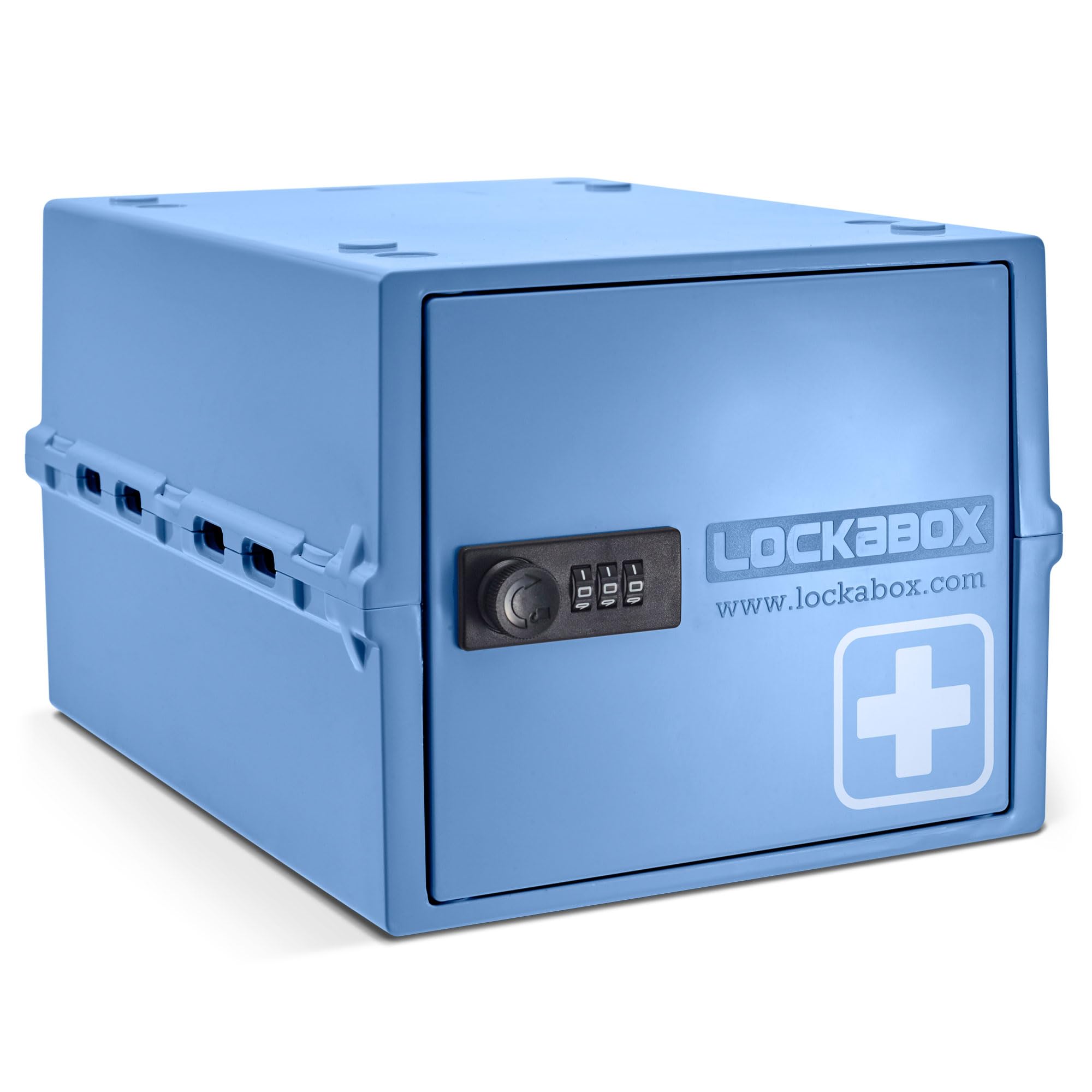 Scatola Portaoggetti Con Serratura 16L: Contenitore Per Medicinali, Cellulare, Blu, Per Casa E Ufficio