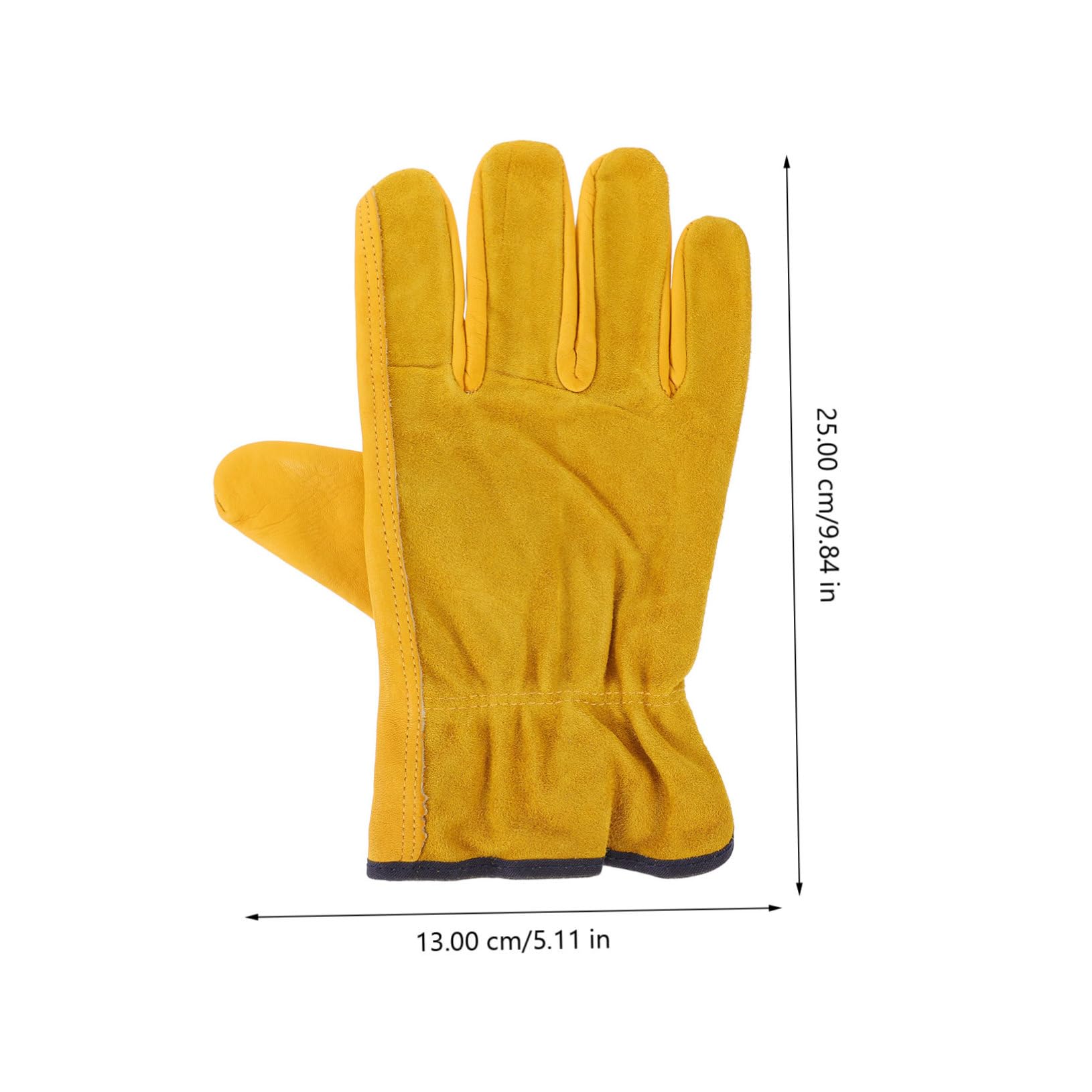 FUNOMOCYA 1 Pair of Leather Gardening Gloves Work Gloves for Men Women Protective Heavy Duty Waterproof
