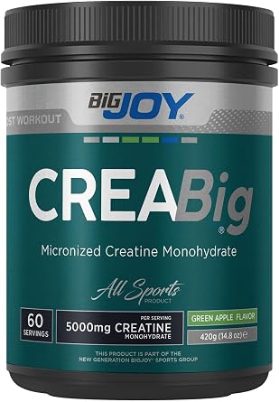 Bigjoy Creatine Creabig Creatine 420gr 60 Serving GREEN APPLE Monohydrate 100% Micronized