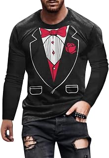 Men's Ultra Heavy Oversized Long Sleeve T-Shirt Plain Oversized T Shirts for Men Athletic Fit t-Shirts Colorful Party Tee Quick-Dry Men's Sports Clothing Shirts