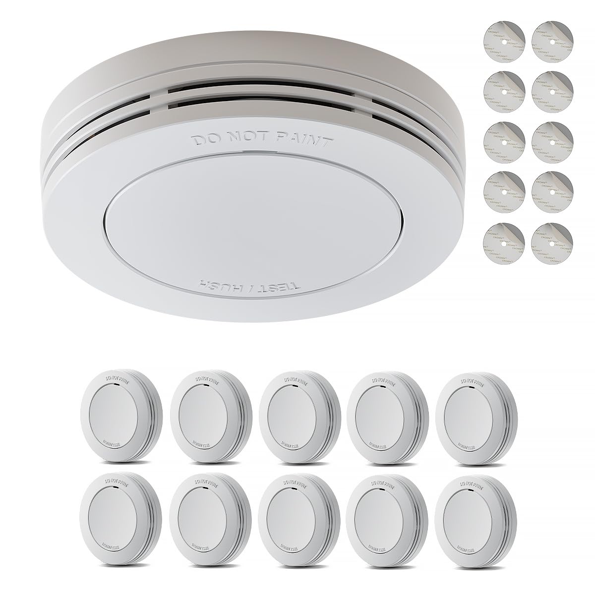 Safeliveo Detector de Humo,Alarma de Incendio autónoma, batería de 10 años, sin LED Intermitente, función de Silencio, 85 dB, con Almohadillas Adhesivas, Conforme a EN 14604, 3 Piezas — view 13