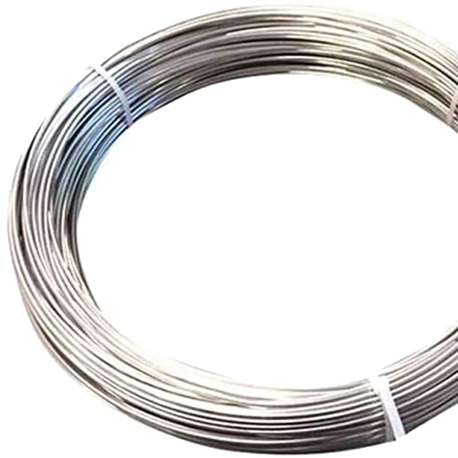 Cuerda de Alambre, Indicadores y Longitudes múltiples galvanizados de la Plata sólida Cuerda Alambre Acero(11 Gauge - 35m/115ft Long)