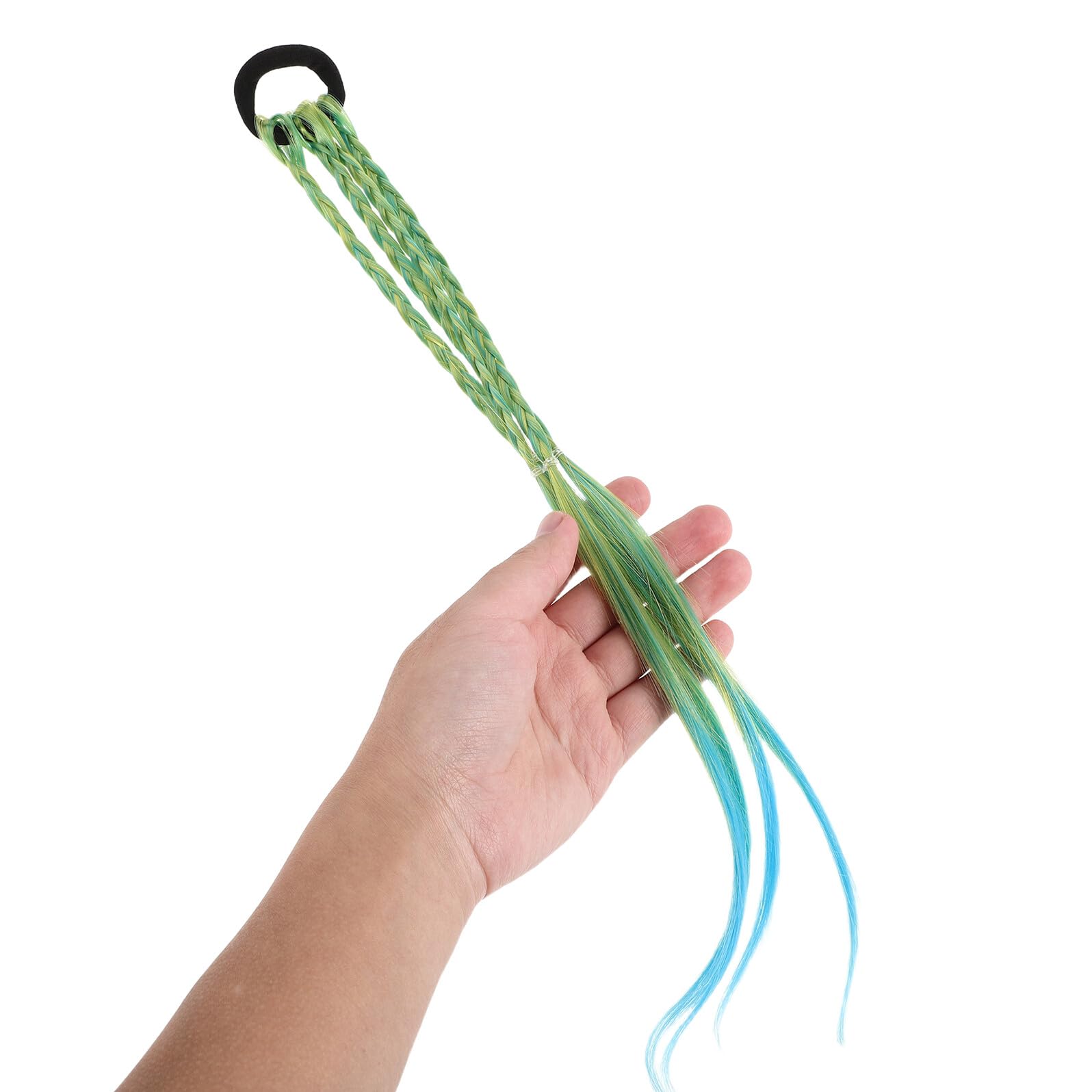Extensiones de Cabello Trenzadas con Gomas Elásticas 12 Piezas