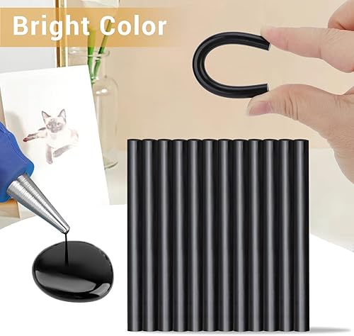 Miniatura 3 de Manarty Barra de pegamento caliente rojo ladrillo, 48 unidades de 0.27 pulgadas de diámetro x 4 pulgadas de largo, mini barras de pegamento de EVA