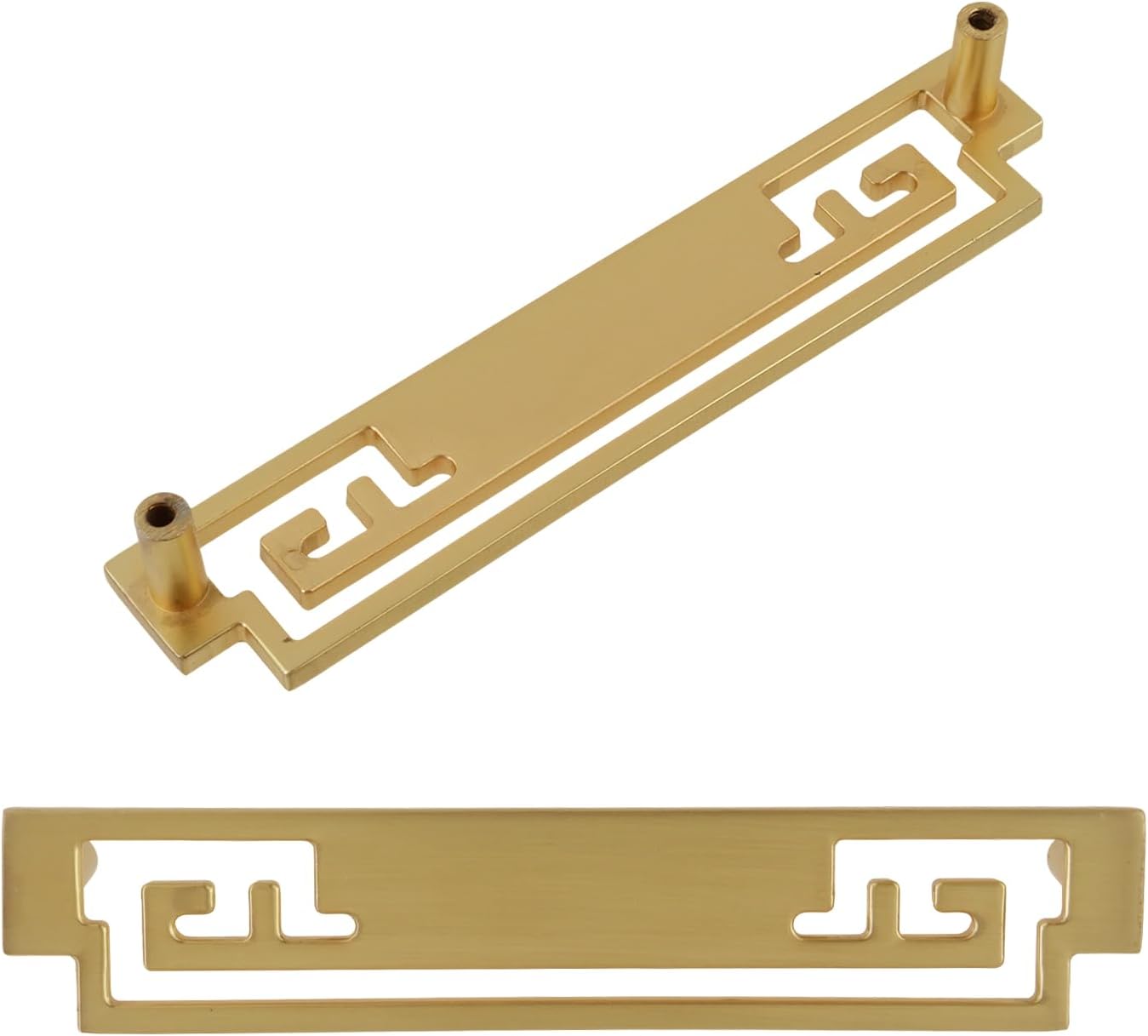 4 Pcs Chinese Hollow Gold Handle, Zinc Alloy Gold Cabinet Handles, New Chinese-Style Cabinet Door Handles with Screws, 5"/128mm Hole Distance