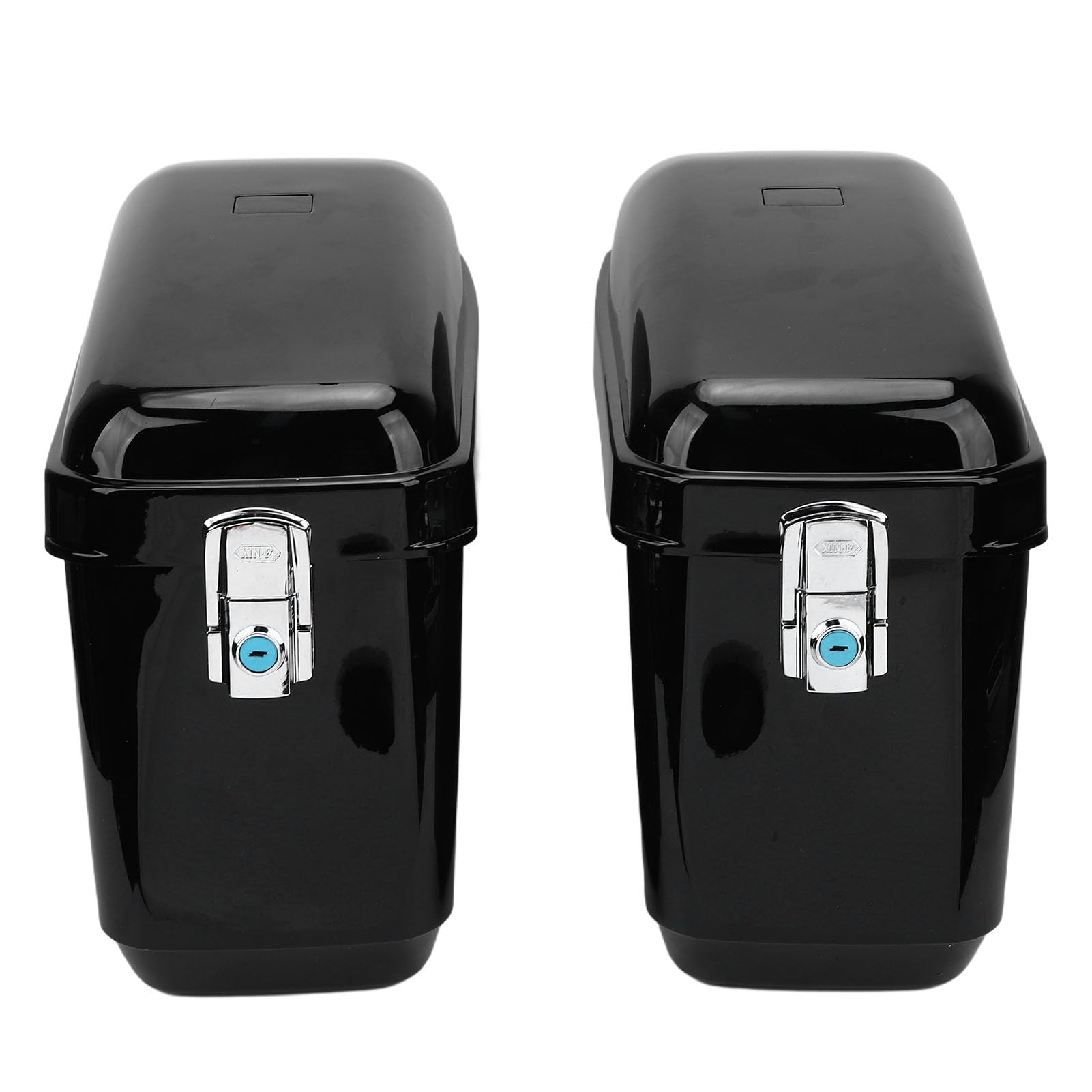 Cocoarm Sacoches Rigides Résistantes aux Intempéries pour Moto, capacité de 45l, Coffre pour, Adaptées aux Pilotes Cruiser, ABS Noir | Rangement latéral en ABS robuste, finition noir brillant, fixation universelle pour cruiser, bagagerie moto verrouillabl