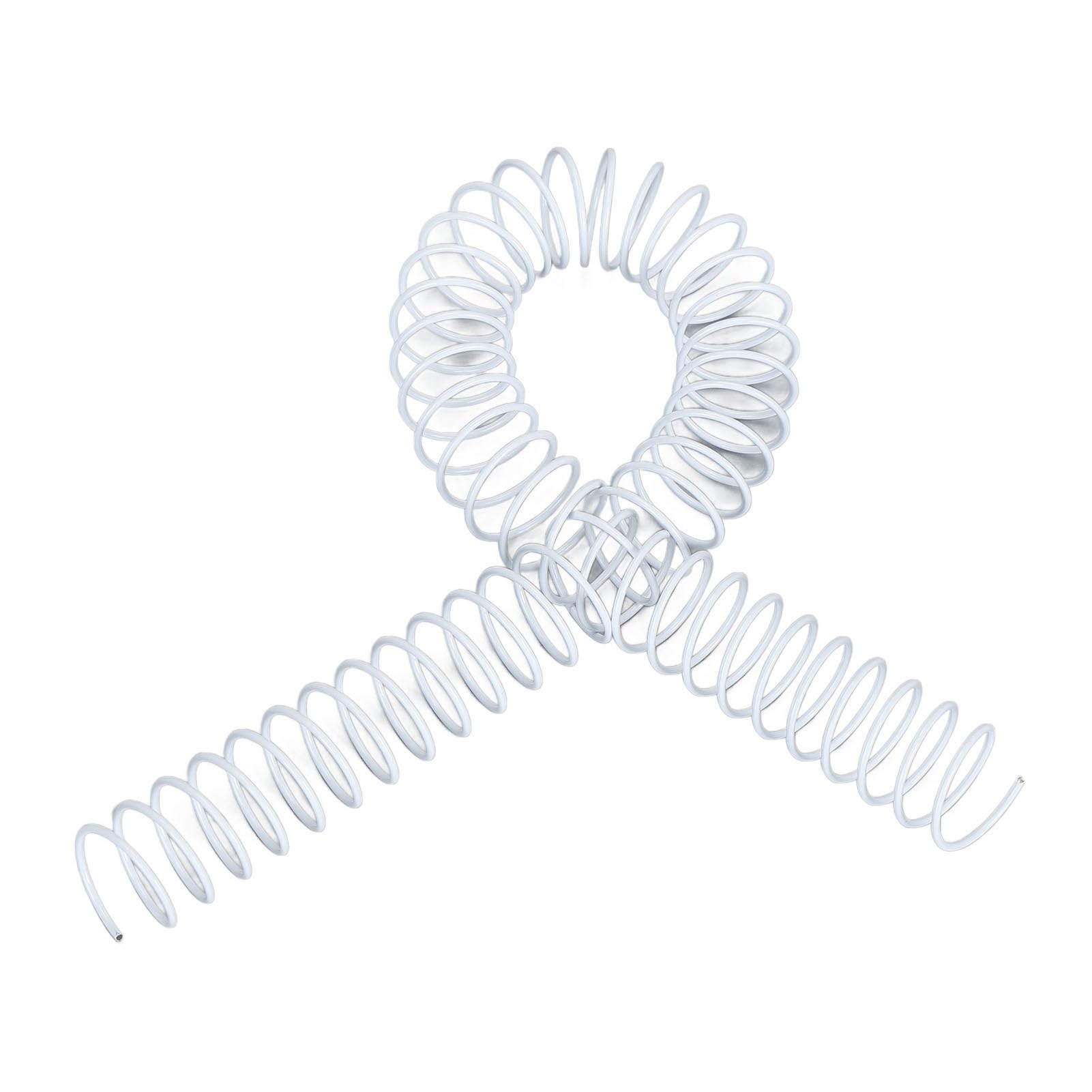 Bobine di rilegatura a spirale in plastica 100 pezzi, 16 mm / 5/8, capacità 140 fogli, 48 anelli Passo 4:1 Filo singolo per carta formato Lettera A4