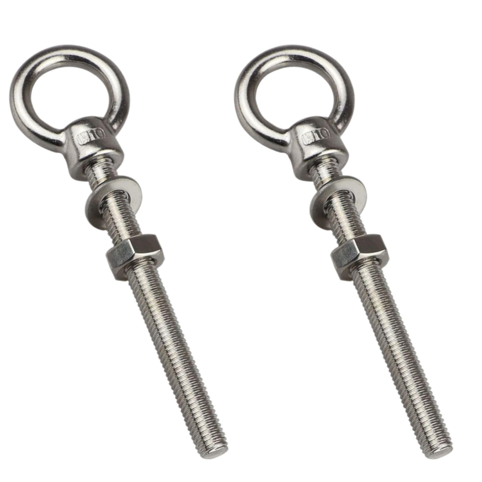 Viti Ad Occhiello M6 In Acciaio Inox - 70 Mm, Per Sospensione E Montaggio, 16 Pezzi, Argento - Foto 9