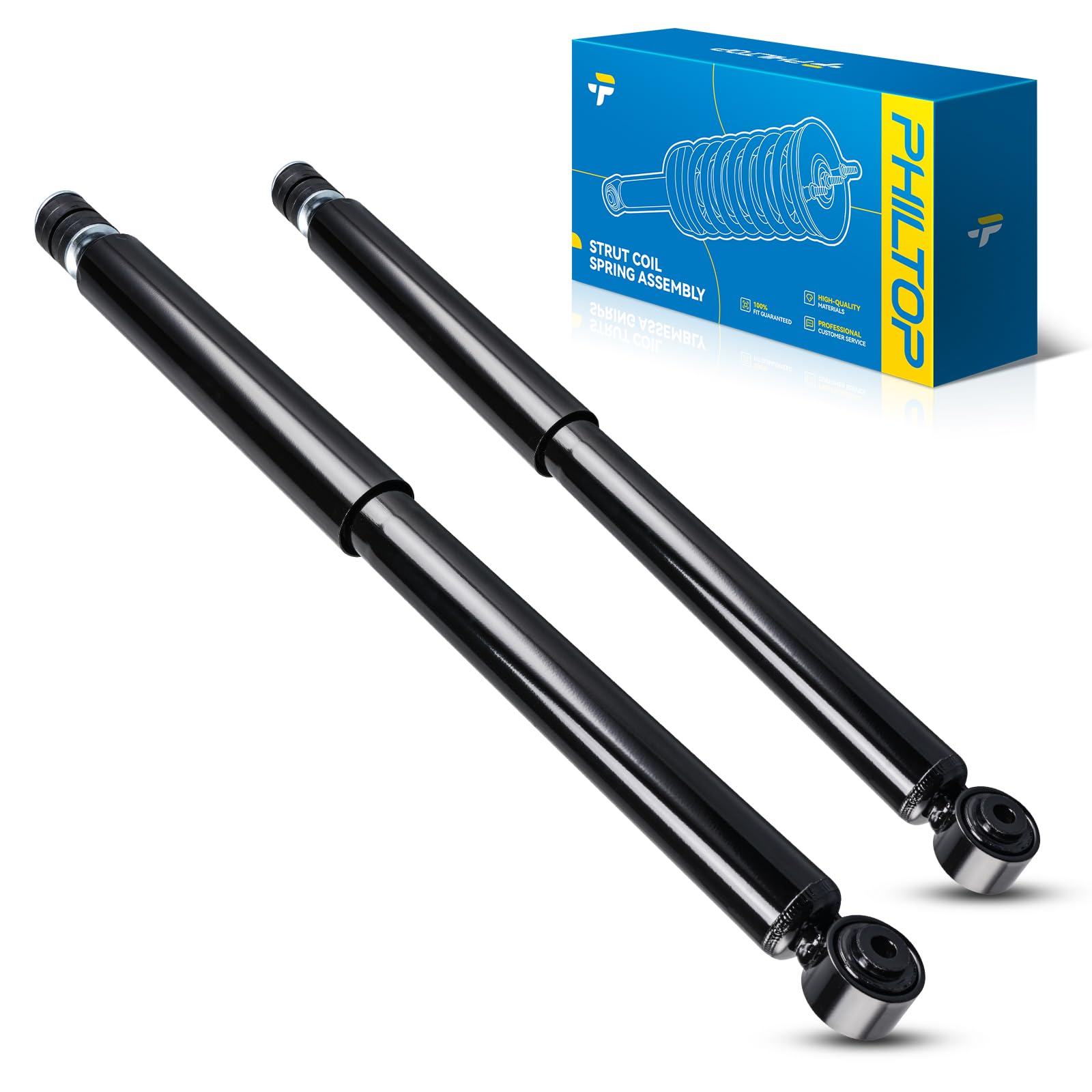 ‌PHILTOP Rear Shock Assembly for 2007-2014 Toyota Yaris 2012-2019 Toyota Prius C 2008-2010 Scion xD 5624 * 2 - Quick Fit Suspension Replacement‌