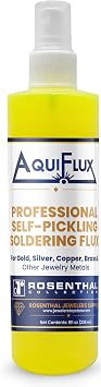 Rosenthal Collection Aquiflux Silver Flux for Soldering Jewelry Low-Residue, Liquid Handy Flux for Clean Gold & Silver Joints 8 oz.
