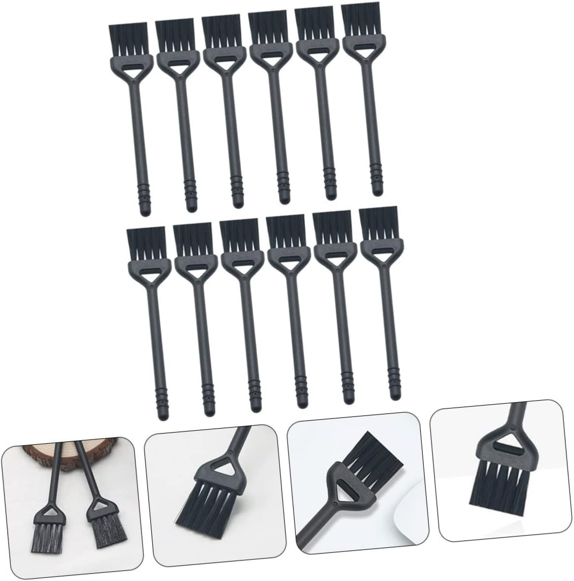 Mini Brush 20Pcs Black ABS Coffee Machine Cleaning Tool image 3